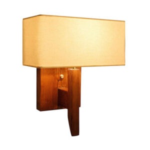 Houten wandlamp in moderne minimalistische stijl – Gezellige esthetiek Q2