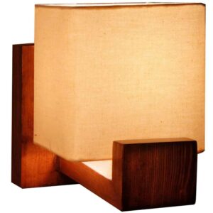 Houten wandlamp in moderne minimalistische stijl – Gezellige esthetiek