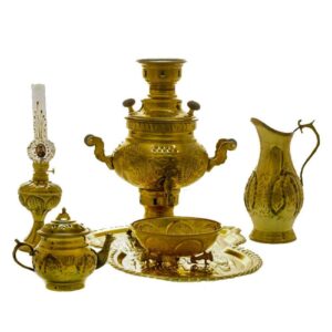 Perzische messing samovar decoratieve houtskool-theemaker 2 liter