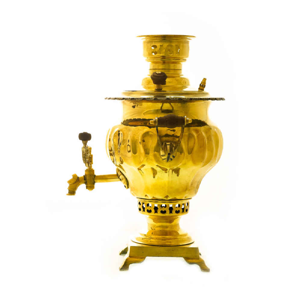 Perzische Messing Samovar Decoratieve Houtskool Theemaker 3 Liter