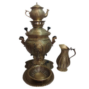 Perzische messing gassamovar traditioneel ontwerp 6 liter