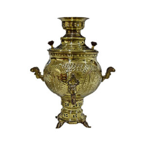 Perzische Messing Samovar Decoratieve Houtskool Theemaker 6 Liter