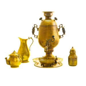 Perzische Messing Samovar Decoratieve Houtskool Theemaker 6 Liter
