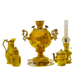 Perzische Messing Samovar Decoratieve Houtskool Theemaker 6 Liter
