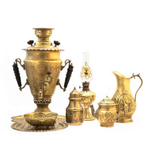 Perzische Messing Samovar Decoratieve Houtskool Theemaker 6 Liter