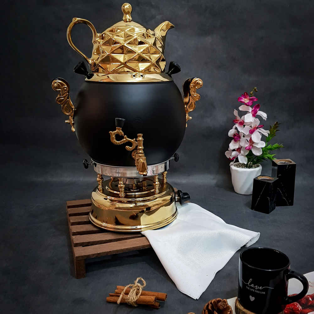 Gas Samovar Theemaker Modern Geometrisch Ontwerp 6 Liter