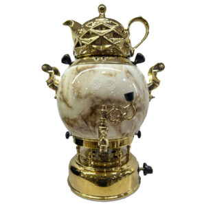 Gas Samovar Theemaker Modern Geometrisch Ontwerp Marmer 6 Liter