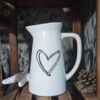 Decoratieve keramieken kanvaas, Heart-model voor een warme en uitnodigende landhuisuitstraling