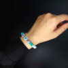 Kralenarmband voor Dames – Groen Blauwe Oog Ontwerp