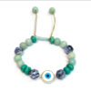 Kralenarmband voor Dames – Groen Blauwe Oog Ontwerp