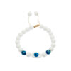 Witte kralenarmband met Boze Oog voor vrouwen