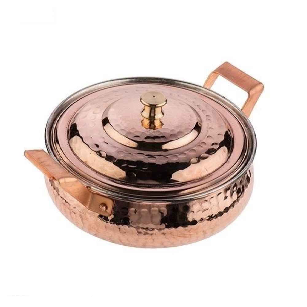 Perzische Koperen Sauteerpan – Handgemaakt met Deksel (Arash Model)