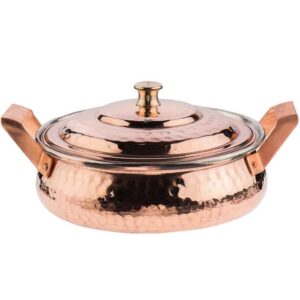 Perzische Koperen Sauteerpan – Handgemaakt met Deksel (Arash Model)