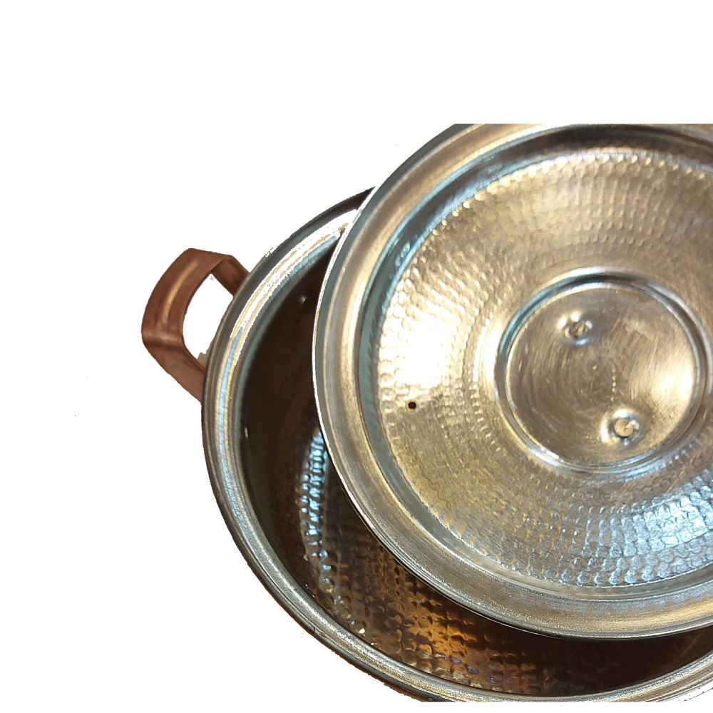 Perzische Koperen Sauteerpan – Handgemaakt met Deksel (Artin Model)