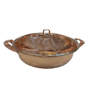 Perzische Koperen Sauteerpan – Handgemaakt met Deksel (Artin Model)