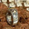 Perzische Blue Topaz Zilveren Ring voor Heren Farhad