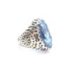 Perzische Blue Topaz Zilveren Ring voor Heren Shams