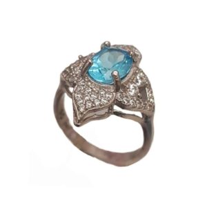 Blue Topaz Zilveren Ring voor Dames Dorna