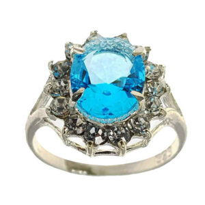 Blue Topaz Zilveren Ring voor Dames Sahar