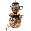 Perzische Koperen Fornuis Samovar Decoratieve Theemaker met Theepot Gegraveerd