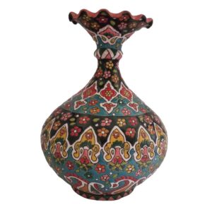 Decoratieve vaas met Perzisch Minakari emaille – Laleh