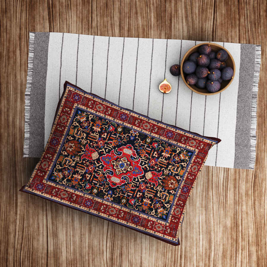 Perzische fluwelen kussensloop – Farahnaz model rood (2x)