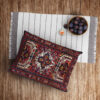 Perzische fluwelen kussensloop – Hezardastan model oranje (2x)