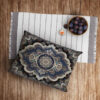 Perzische fluwelen kussensloop – Sonati model blauw (2x)