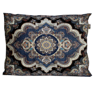 Perzische fluwelen kussensloop – Sonati model blauw (2x)