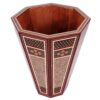 Perzische Houten Prullenbak – Khatamkari Bloemenmotief