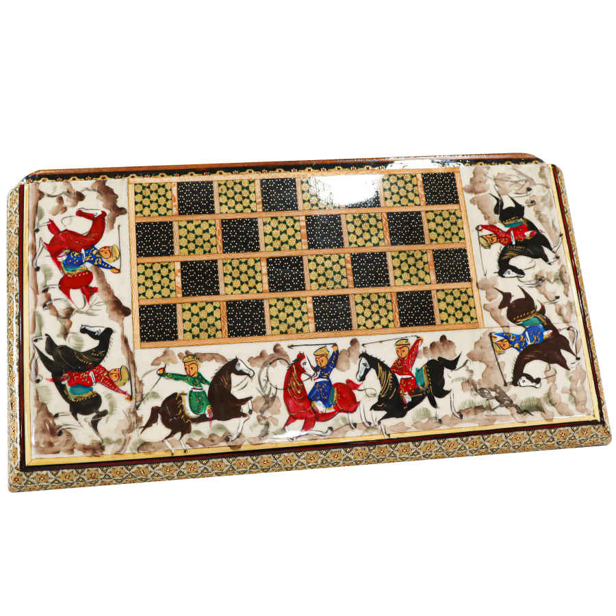 Perzisch Khatamkari Schaakbord Model Hunt