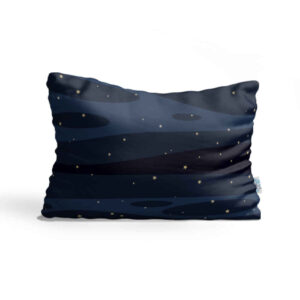 Sierkussen Sterrenpatroon – Navy Blauw Fluweel Model Night (Set van 2)