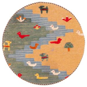 Perzische Kilim Kussenhoes – Handgeweven Dieren Ontwerp