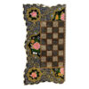 Perzisch Ingelegd Houten Marqueterie Schaakbord Model Flower