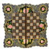 Perzisch Ingelegd Houten Marqueterie Schaakbord Model Flower