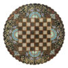 Perzisch Marqueterie Schaakbord Model Rond