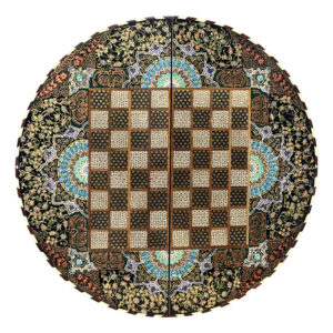Perzisch Marqueterie Schaakbord Model Rond