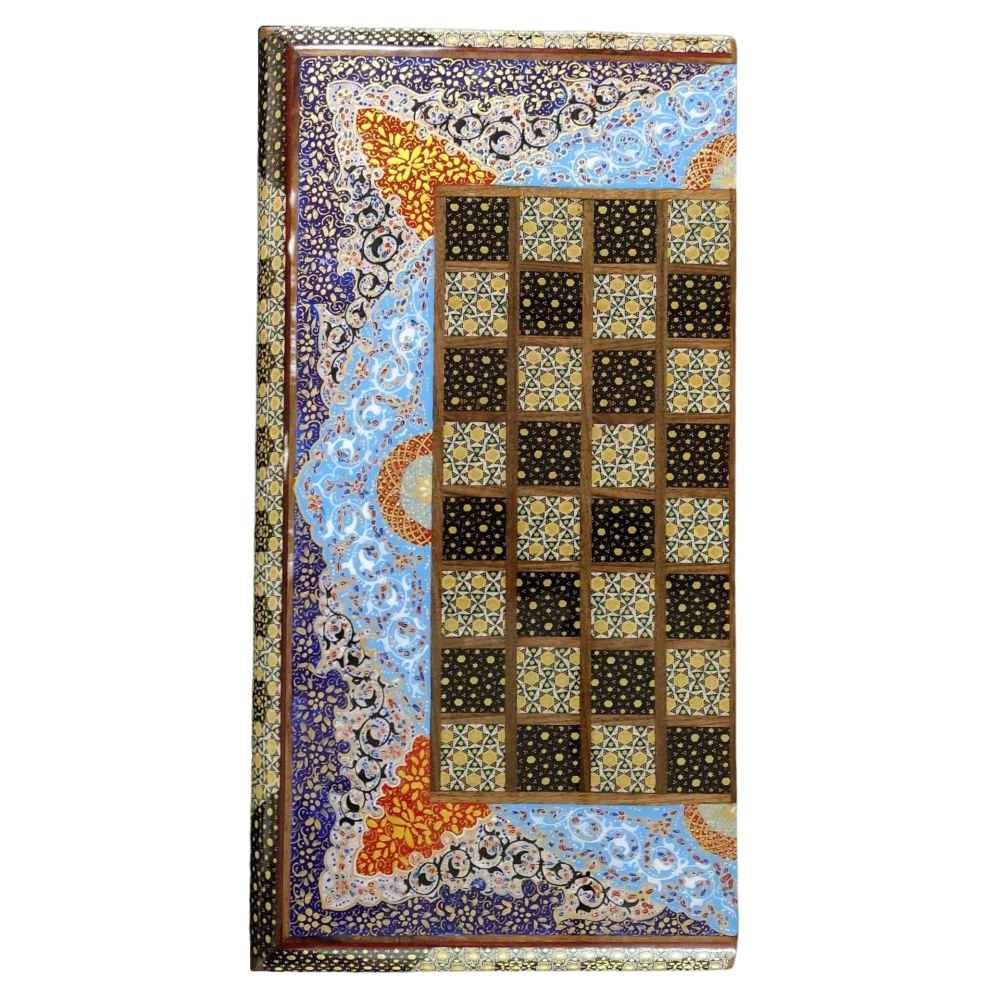 Perzisch Ingelegd Houten Marqueterie Schaakbord Model Sadaf
