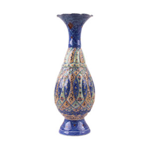 Decoratieve Koperen Vaasje Handbeschilderd met Perzische Minakari Emaille Elham