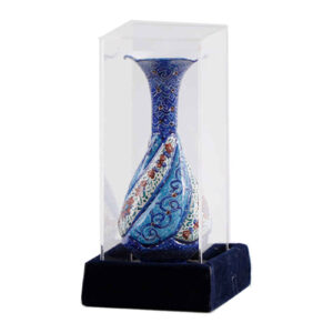 Decoratieve Koperen Vaasje Handbeschilderd met Perzische Minakari Emaille Luxury