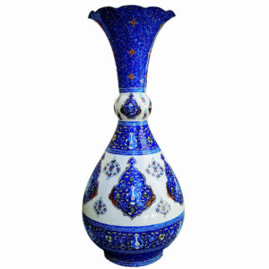 Decoratieve Koperen Vaasje Handbeschilderd met Perzische Minakari Emaille Toranji
