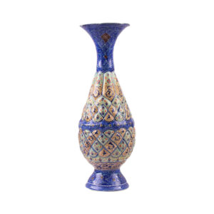 Decoratieve Koperen Vaasje Handbeschilderd met Perzische Minakari Emaille Zar