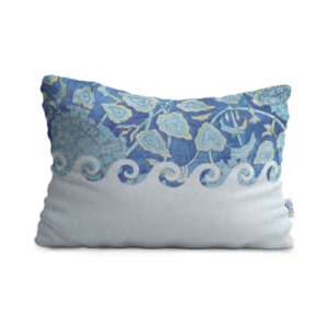 Fluwelen Kussen Model Afagh – Traditioneel Blauw (Set van 2)