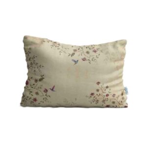 Fluwelen Kussen Birds – Natuurlijk Design Crème (Set van 2)