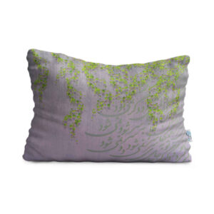 Sierkussen Perzische Kalligrafie – Purper Fluweel Model Hamegan (Set van 2)