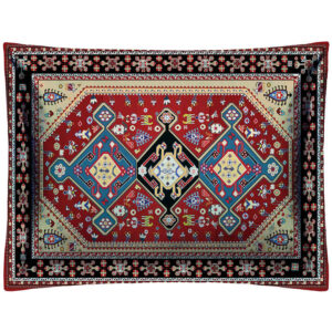 Perzische fluwelen kussensloop – Baha model geel (2x)