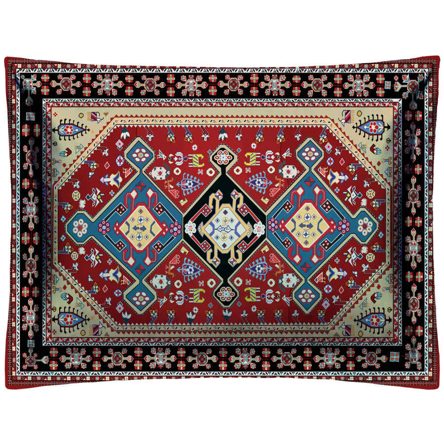 Perzische fluwelen kussensloop – Baha model geel (2x)