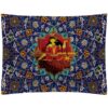 Perzische fluwelen kussensloop – Banoo model blauw (2x)