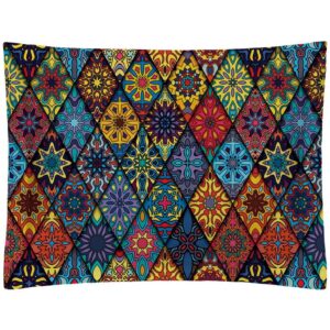 Perzische fluwelen kussensloop – Jana model blauw (2x)