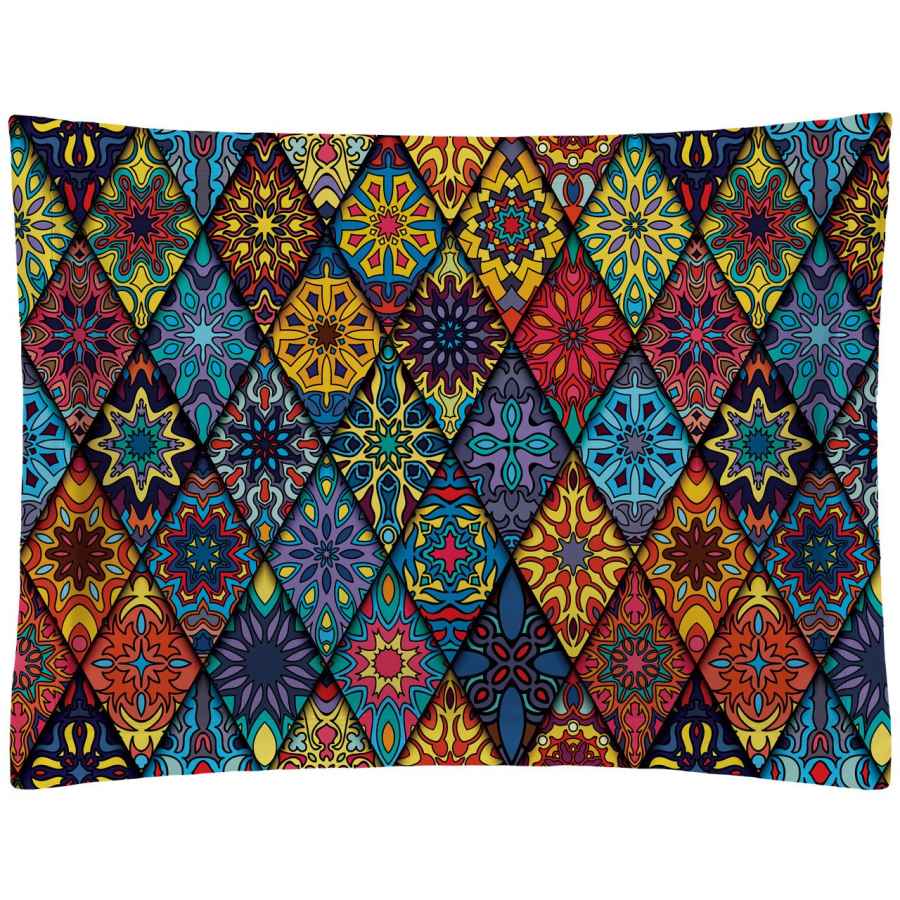 Perzische fluwelen kussensloop – Jana model blauw (2x)